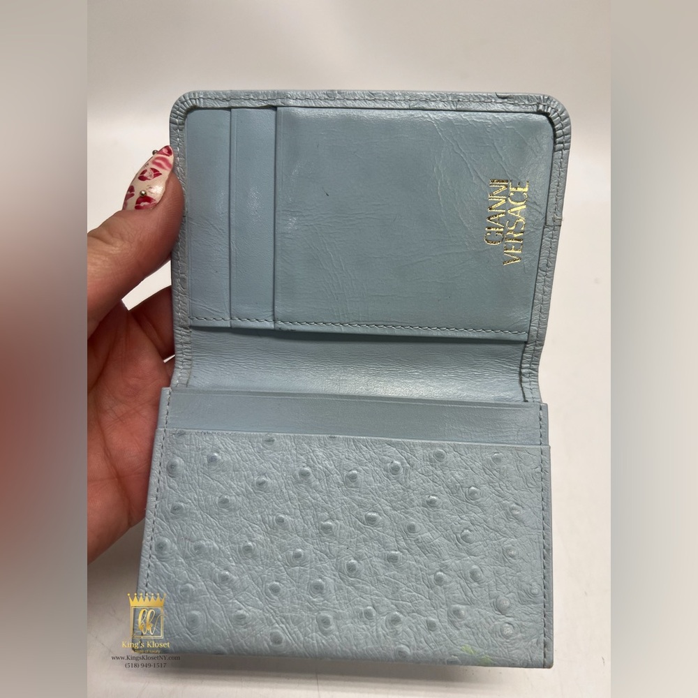 🩵SOLD🩵Gianni Versace ostrich bifold Wallet - Picture 5 of 10